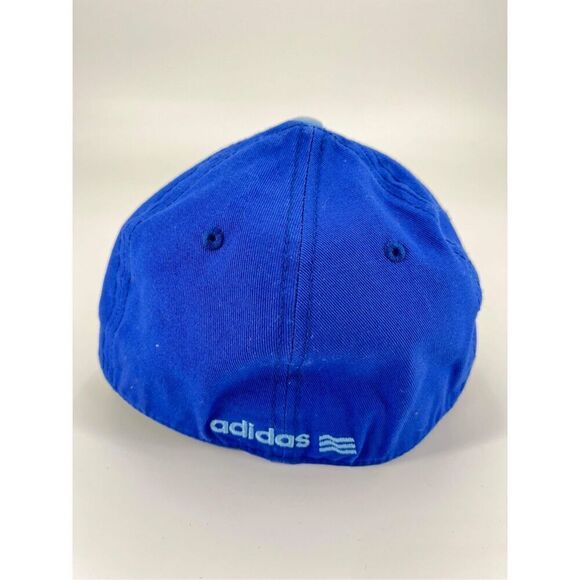 Adidas Golf Mens Zig Zag Fitted Cap Small Medium Blue Gray Ball Cap Baseball Hat - Picture 4 of 7